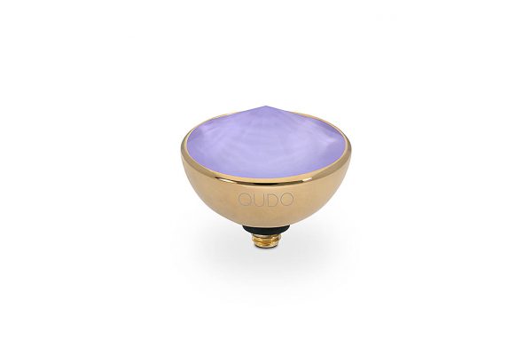 Bottone 13 mm gold lilac