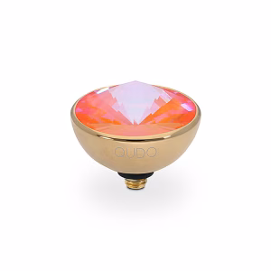 Bottone 13 mm gold orange glow delite