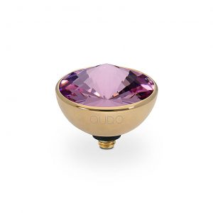 Bottone 13 mm gold light amethyst