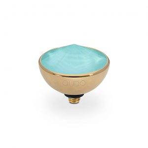 Bottone 13 mm gold mint green