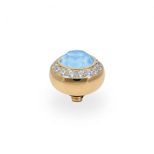 Tondo de luxe 10 mm gold summer blue