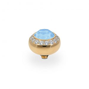 Tondo de luxe 10 mm gold summer blue