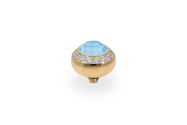 Tondo de luxe 10 mm gold summer blue