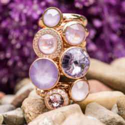 Bottone 13 mm gold lilac - Afbeelding 2