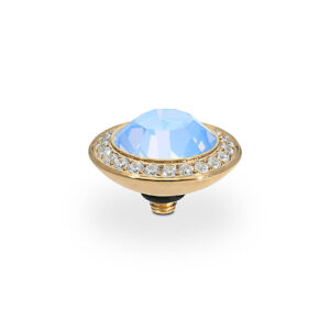 Tondo de luxe 13 mm gold light sapphire opale