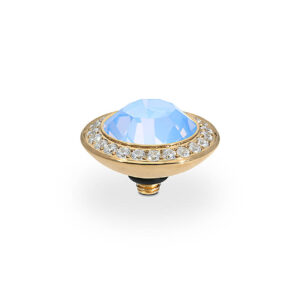 Tondo de luxe 13 mm gold light sapphire opale