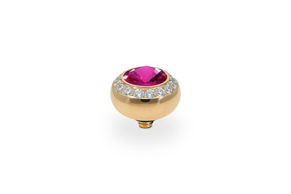 Tondo de luxe 10 mm gold fuchsia