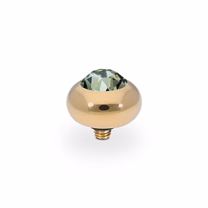 Tondo  10 mm gold , black diamond