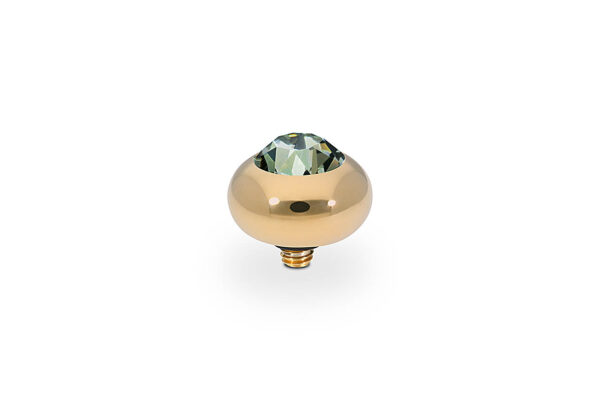 Tondo  10 mm gold , black diamond
