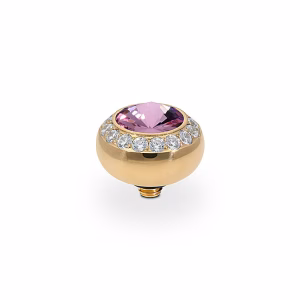 Tondo de luxe 10 mm gold light amethyst