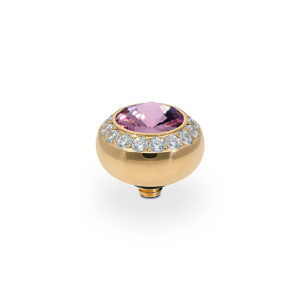 Tondo de luxe 10 mm gold light amethyst