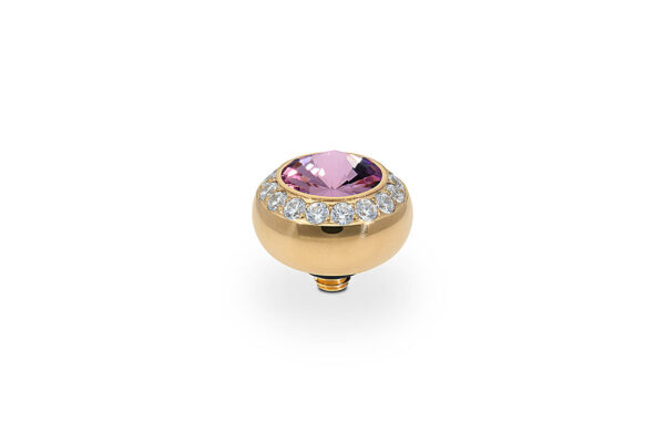 Tondo de luxe 10 mm gold light amethyst