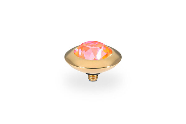 Tondo 13 mm gold orange glow delite