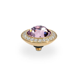 Tondo de luxe 13 mm gold l.amethyst