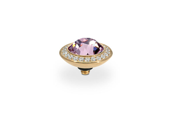 Tondo de luxe 13 mm gold l.amethyst