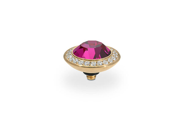 Tondo de luxe 13 mm gold fuchsia