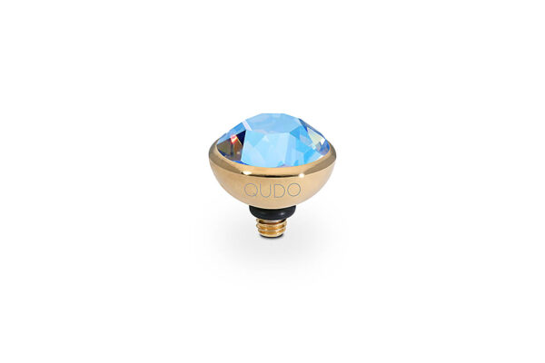 Bottone 10 mm gold light sapphire shimmer