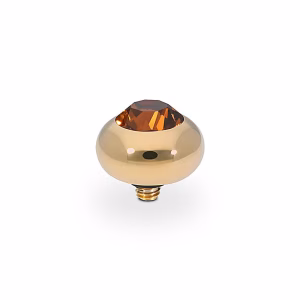 Tondo  10 mm gold , smoked amber
