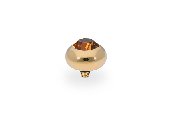 Tondo  10 mm gold , smoked amber