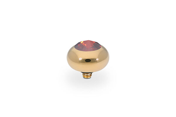 Tondo  10 mm gold , red magma