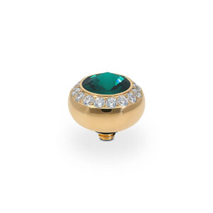 Tondo de luxe 10 mm gold emerald