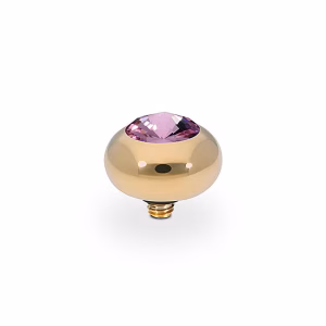 Tondo  10 mm gold , light amethyst