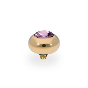 Tondo  10 mm gold , light amethyst