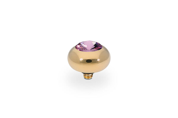 Tondo  10 mm gold , light amethyst