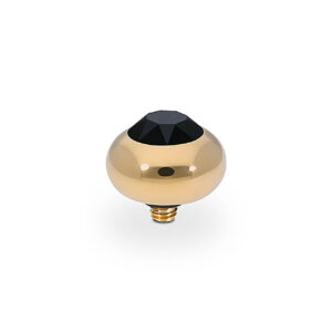 Tondo  10 mm gold , jet