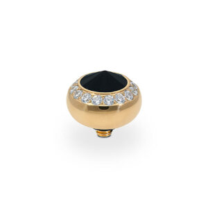 Tondo de luxe 10 mm gold jet hematite