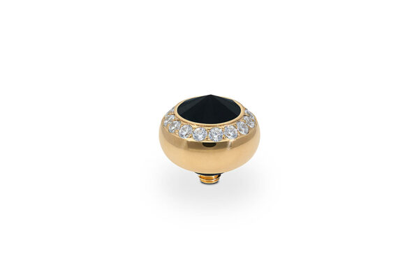 Tondo de luxe 10 mm gold jet hematite