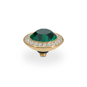 Tondo de luxe 13 mm gold emerald