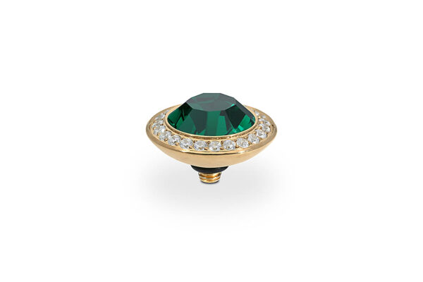 Tondo de luxe 13 mm gold emerald