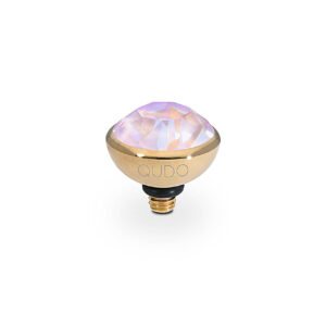 Bottone 10 mm gold lavender delite