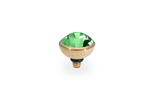 Bottone 10 mm gold peridot