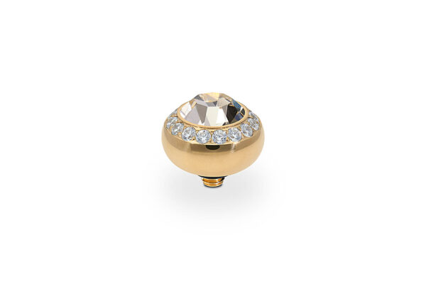 Tondo de luxe 10 mm gold light gold quartz