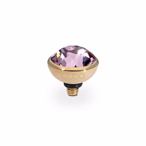 Bottone 10 mm gold light amethyst