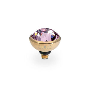 Bottone 10 mm gold light amethyst