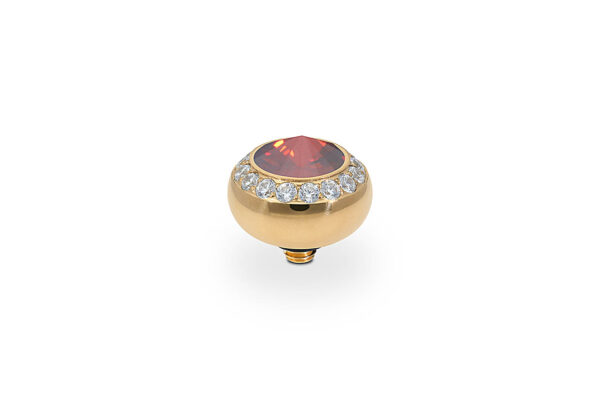 Tondo de luxe 10 mm gold red magma