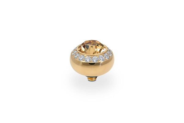 Tondo de luxe 10 mm gold light colourado topaz