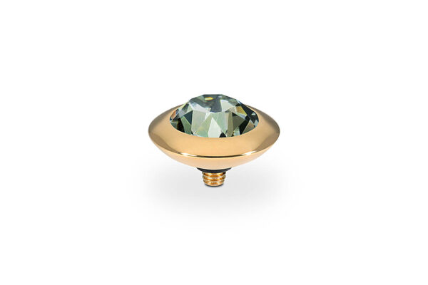 Tondo 13 mm gold black diamond