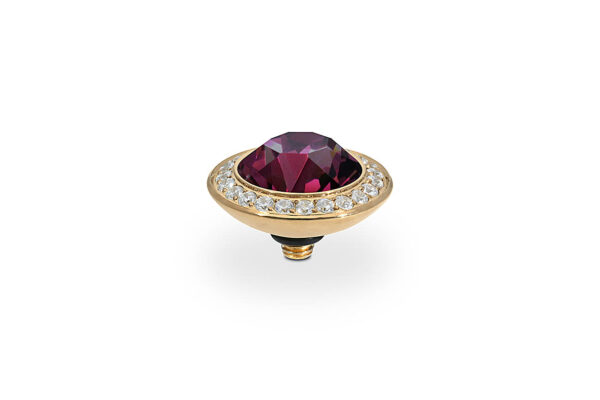Tondo de luxe 13 mm gold amethyst