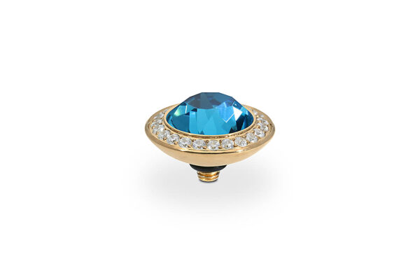 Tondo de luxe 13 mm gold indicolite