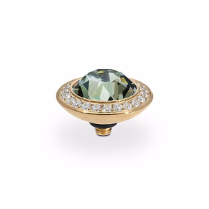 Tondo de luxe 13 mm gold black diamond