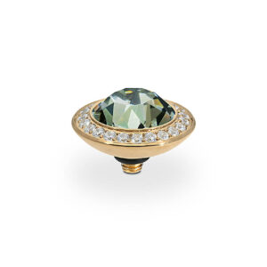 Tondo de luxe 13 mm gold black diamond