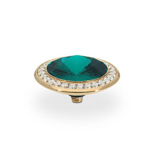 Tondo de luxe 16 mm gold emerald