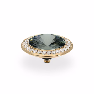 Tondo de luxe 16 mm gold black diamond