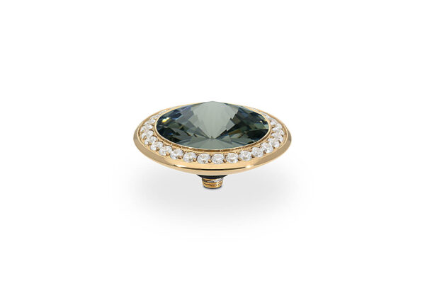 Tondo de luxe 16 mm gold black diamond