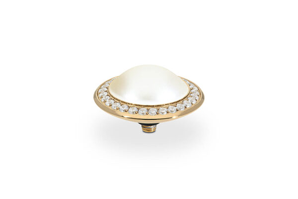 Tondo de luxe 16 mm gold creme pearl