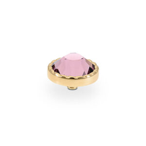 Bocconi  flat 9 mm gold light amethyst